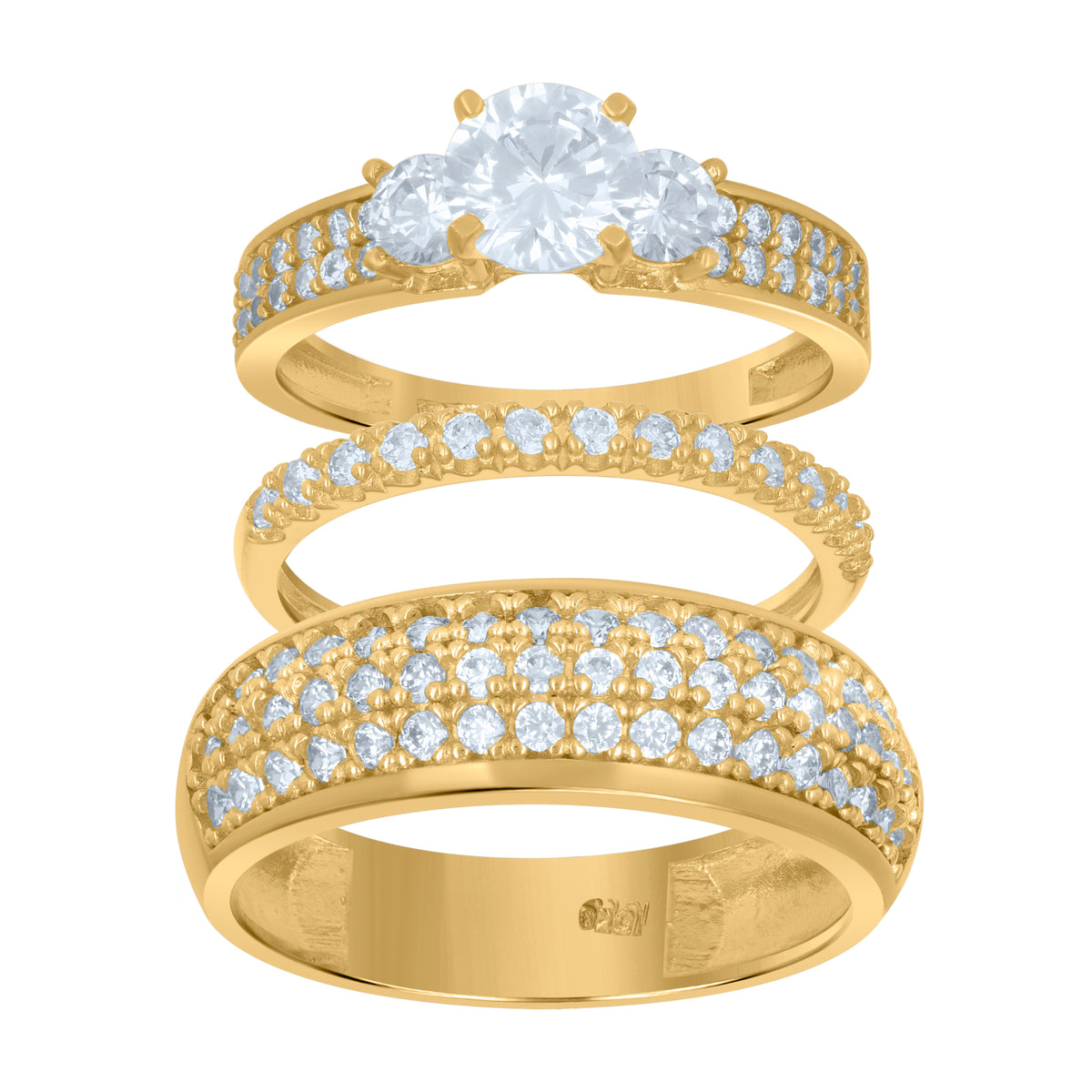 10kt Two-Tone Gold Mens Diamond-Cut Textured Initial Letter T Band Ring