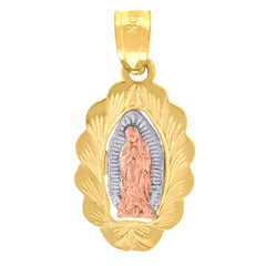 10kt Two-Tone Gold Womens Cubic-Zirconia Medusa Egyptian Heart Pendant
