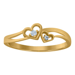 10kt Two-tone Gold Mens Cubic-Zirconia Horse Head Horseshoe Good Luck Square Head Nugget Ring
