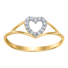 10kt Two-tone Gold Mens Cubic-Zirconia Greek Key Fashion Ring