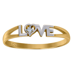 10kt Two-tone Gold Mens Cubic-Zirconia Marijuana Leaf Fashion Ring