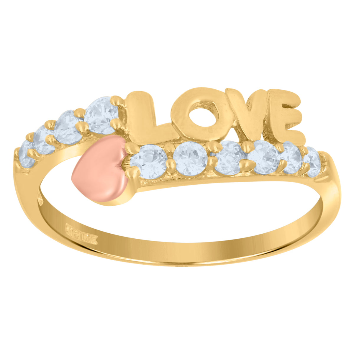 10kt Two-Tone Gold Mens Cubic-Zirconia Last Supper Religious Ring