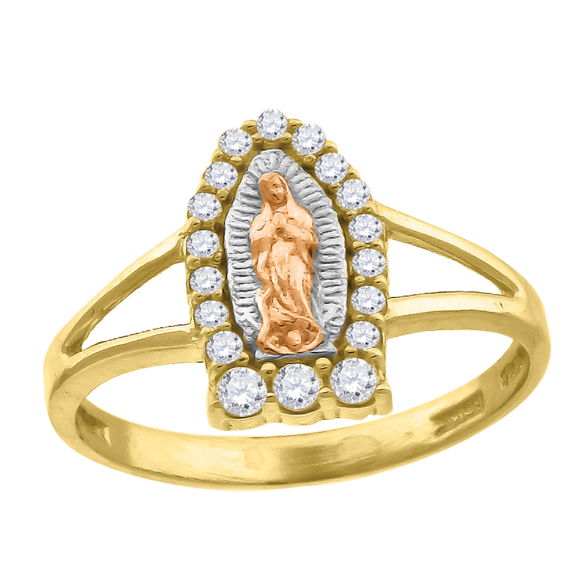 10kt Yellow Gold Diamond-Cut Unisex Jesus Carrying Cross Religious Charm Pendant