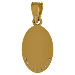10kt Two-Tone Gold Unisex Textured Cross Religious Charm Pendant