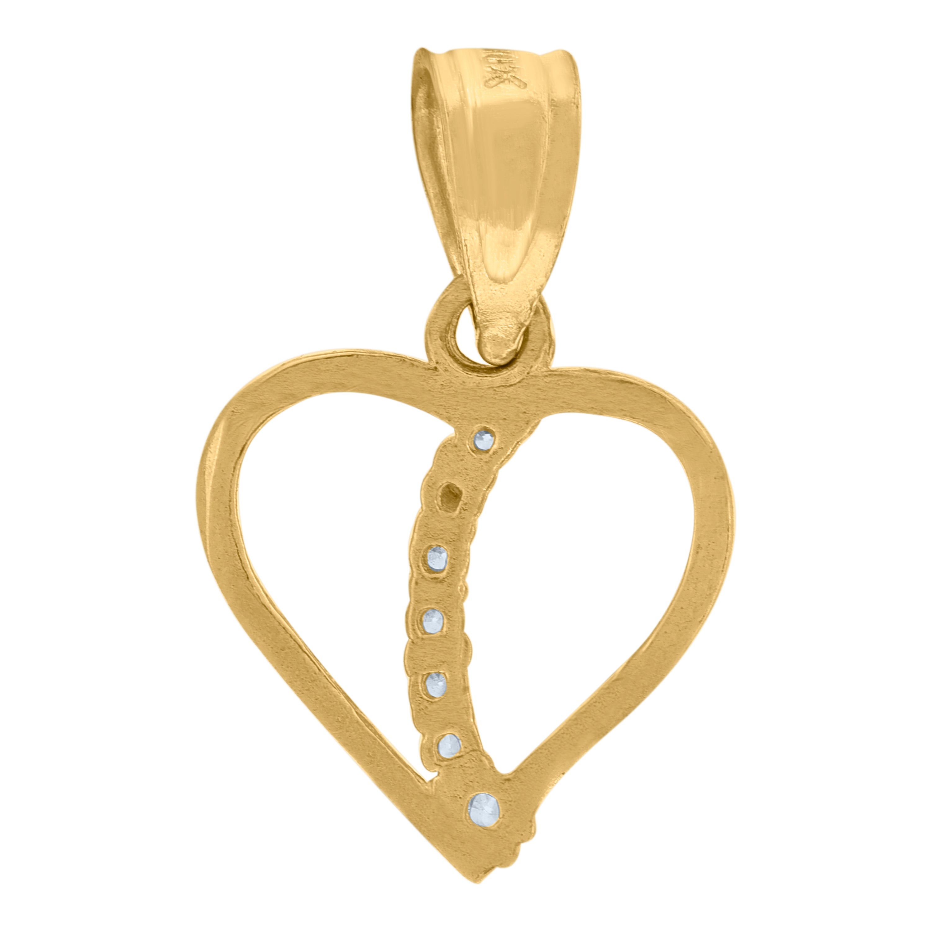 10kt Gold Tri-Color Cubic-Zirconia Womens Guadalupe Mary Religious Charm Pendant