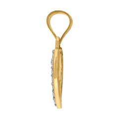 10kt Gold Tri-Color Cubic-Zirconia Womens Guadalupe Mary Religious Charm Pendant