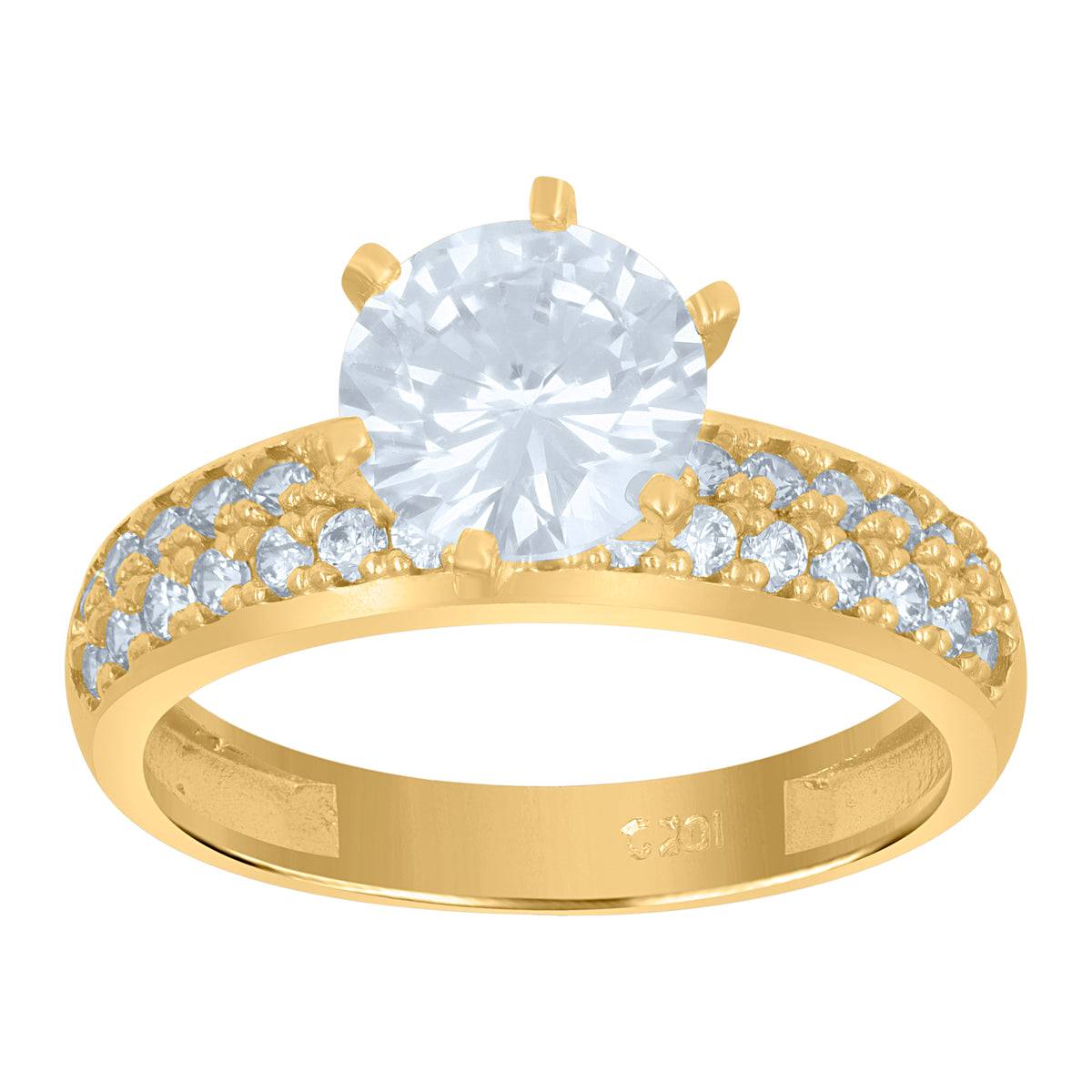 10kt Two-Tone Gold Mens Allah Religious Ring Size 7