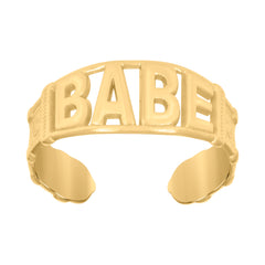 10Kt Yellow Gold Polished Finish Textured Babe Toe Ring