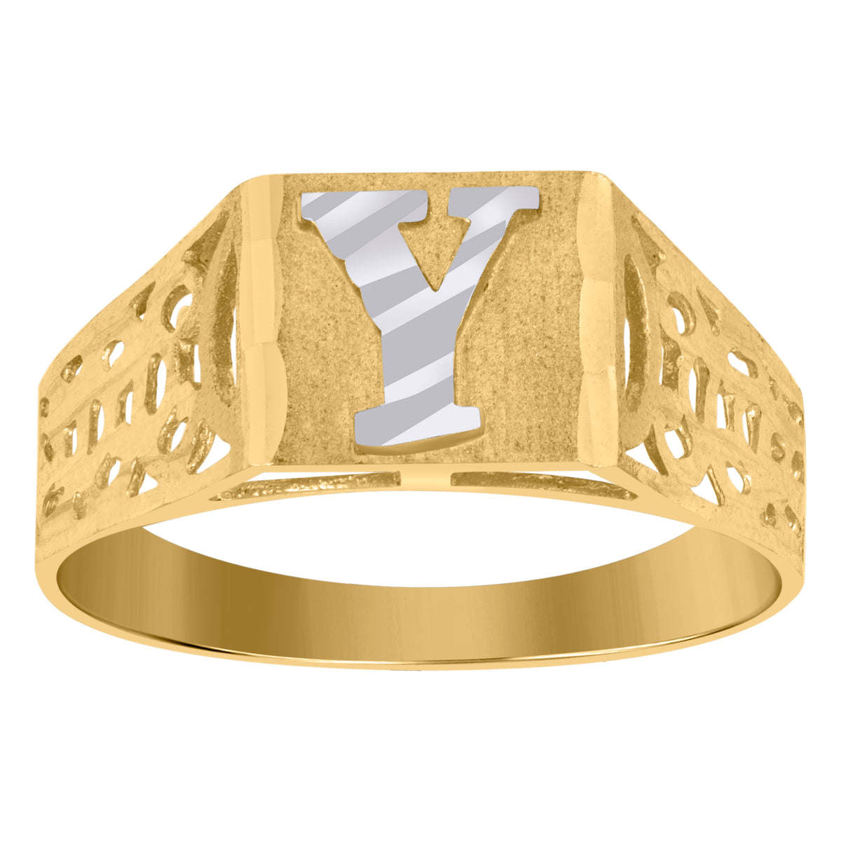 10kt Gold Two-Tone Textured Mens Praying Hands Religious Charm Pendant