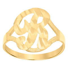 10kt Gold Two-Tone Diamond-Cut Mens Ankh Cross Religious Charm Pendant