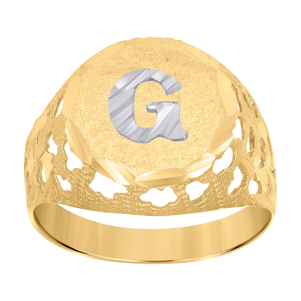 10kt Gold Womens Tri-Color CZ 15 Anos Heart Flower Quinceanera Band Ring