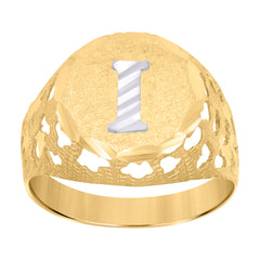 10kt Gold Womens Tri-Color CZ Love Heart Band Ring
