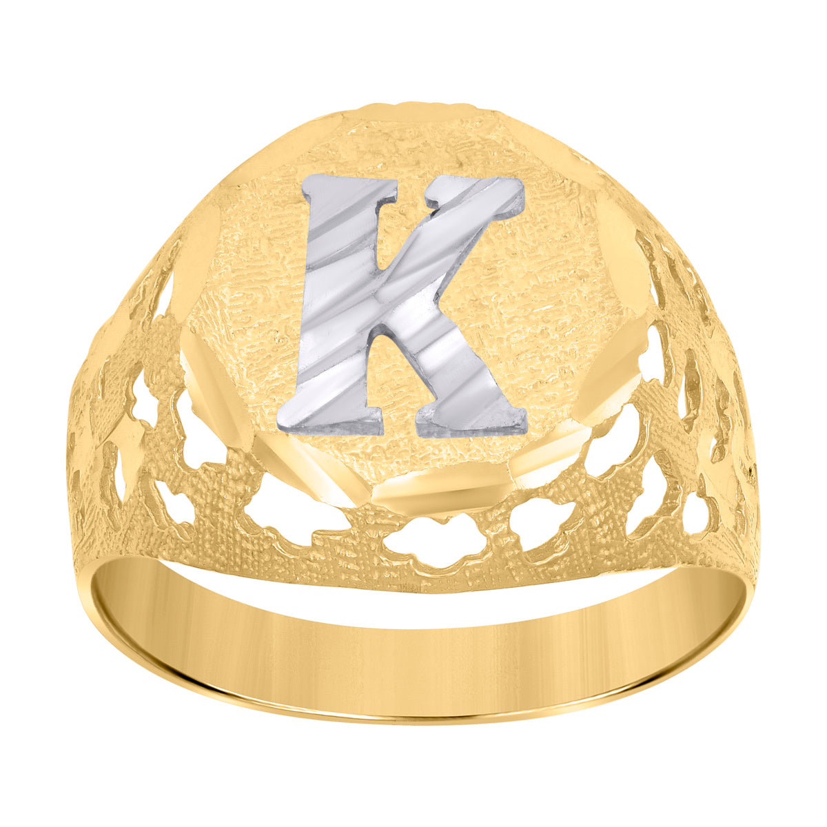 10kt Gold Womens Tri-Color CZ Three Heart Band Ring