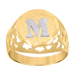 10kt Gold Womens Two-Tone CZ Double Heart Band Ring
