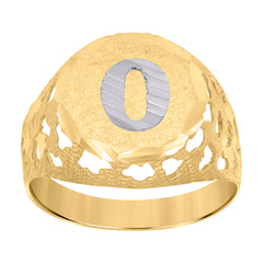 10kt Gold Womens Two-Tone CZ Heart Band Ring