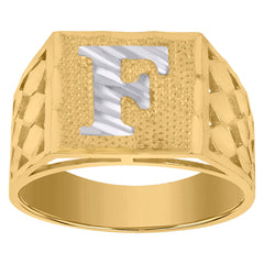 10kt Gold Two-Tone Diamond-Cut Mens Dollar Sign Currency Cuban Link Medallion Charm Pendant