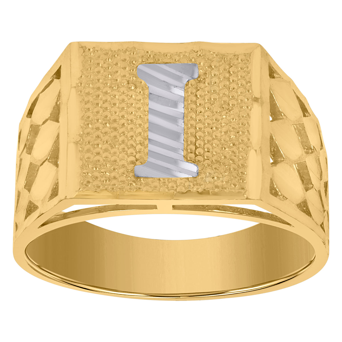 10kt Gold Two-Tone Diamond-Cut Mens Jesus Religious Charm Pendant