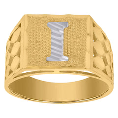 10kt Gold Two-Tone Diamond-Cut Mens Jesus Religious Charm Pendant