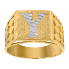 10kt Gold Two-Tone Diamond-Cut Textured Mens Angel Wings Religious Charm Pendant