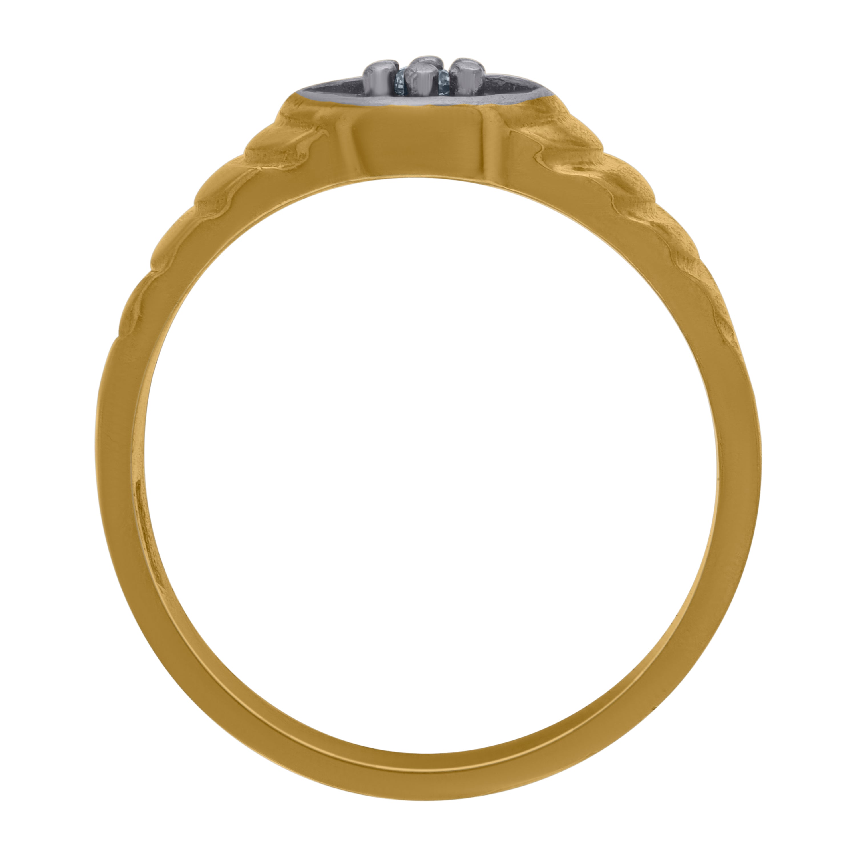 10kt Two-tone Gold Mens Guadalupe Religious Ring