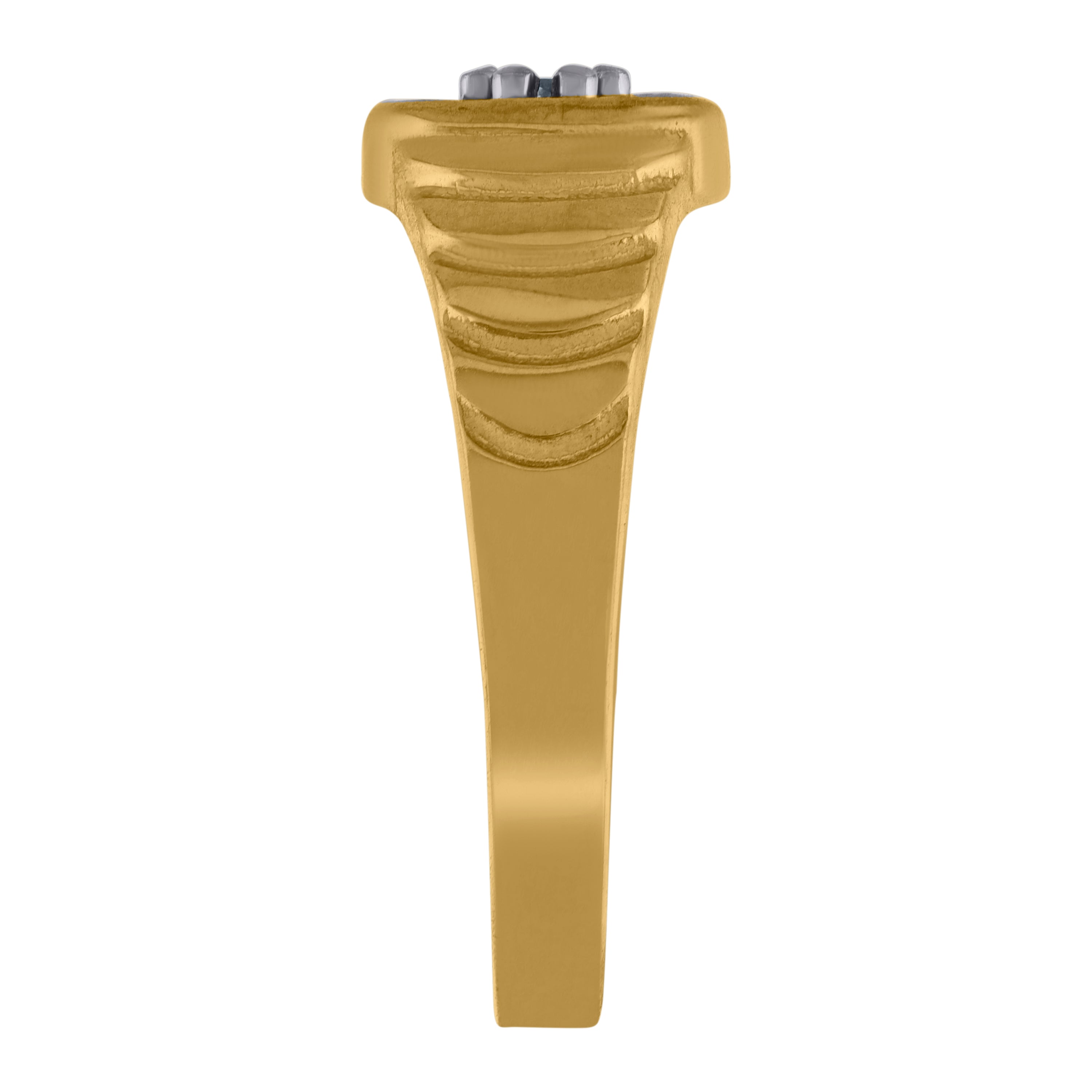 10kt Two-tone Gold Mens Guadalupe Religious Ring