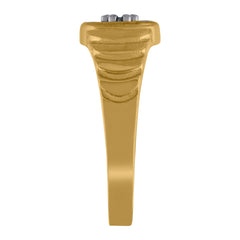 10kt Two-tone Gold Mens Guadalupe Religious Ring