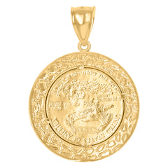 10kt Yellow Gold Mens Cubic Zirconia Dollar Sign Charm Pendant
