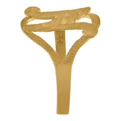 10kt Gold Two-Tone Diamond-Cut Mens Angel Religious Charm Pendant