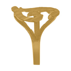 10kt Gold Two-Tone Diamond-Cut Mens Ankh Cross Religious Charm Pendant