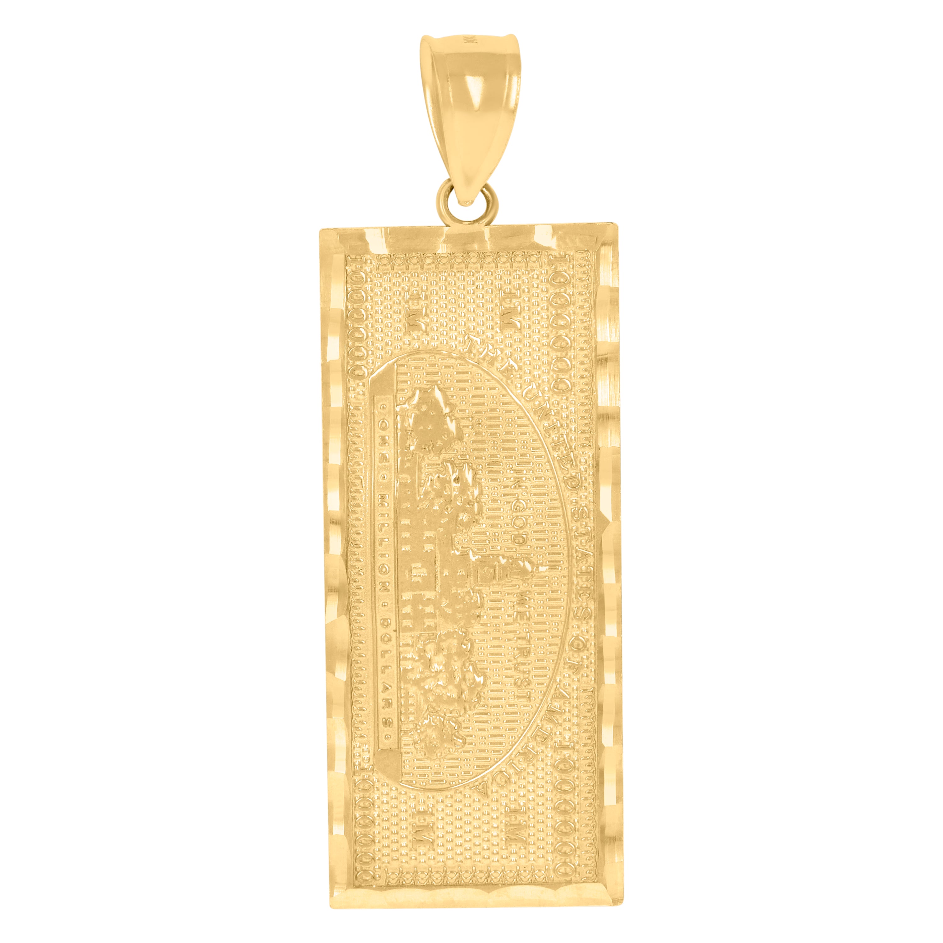 10kt Two-tone Gold Unisex Cubic-Zirconia Angel Wings Charm Pendant