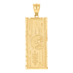 10kt Two-tone Gold Unisex Cubic-Zirconia Angel Wings Charm Pendant