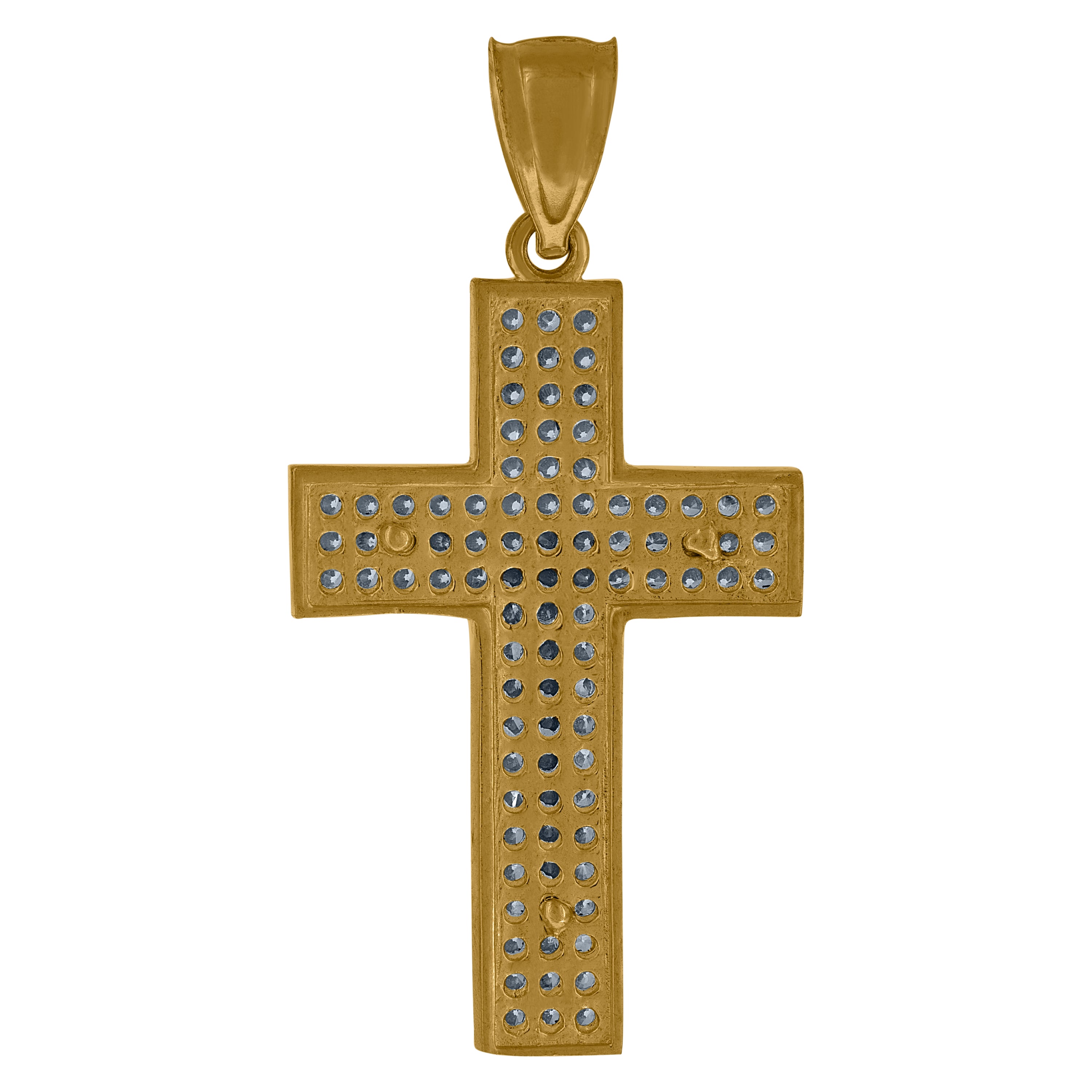 10kt Two-tone Gold Mens Square Head Jesus Religious Cuban Border Ring