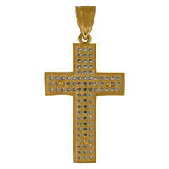 10kt Two-tone Gold Mens Square Head Jesus Religious Cuban Border Ring