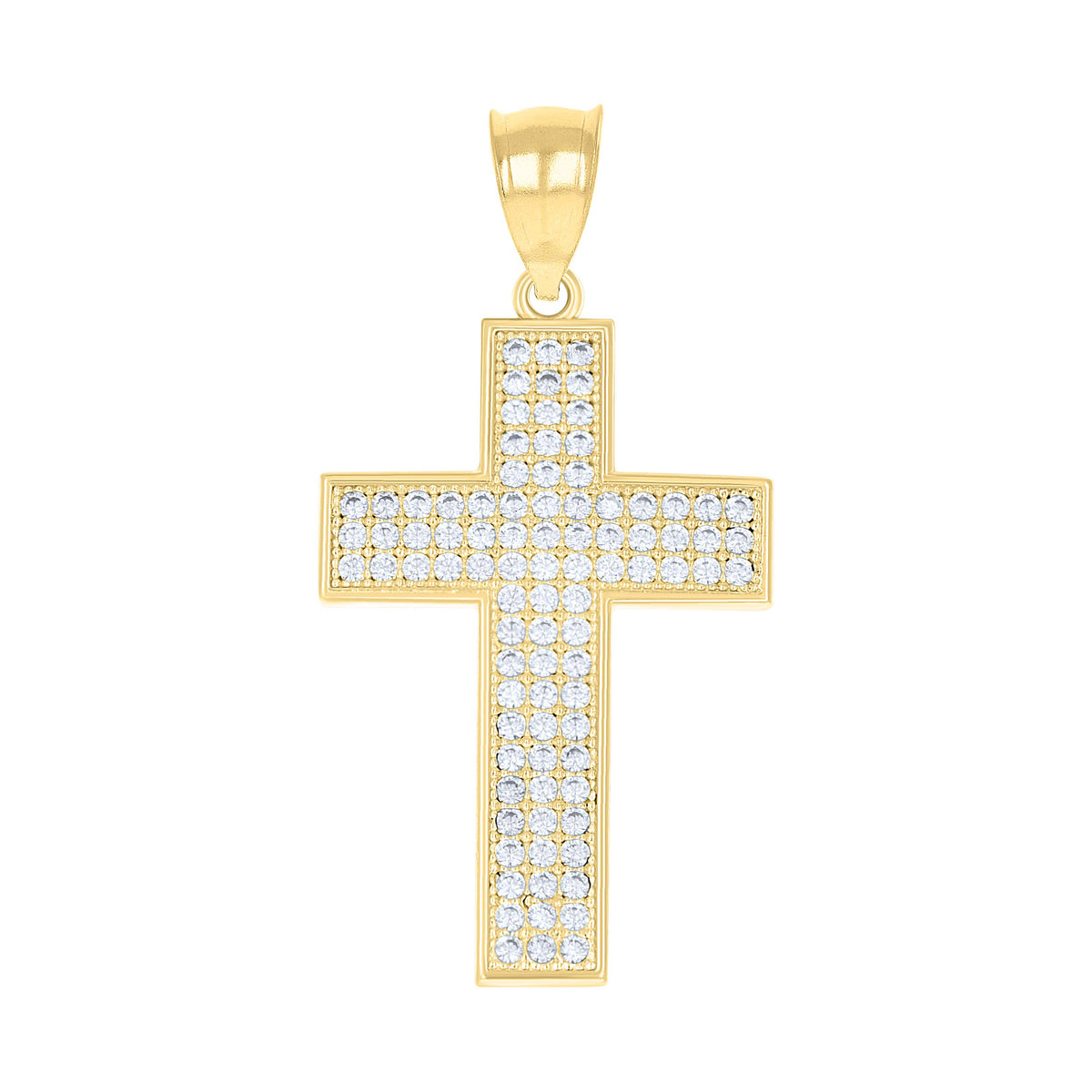 10kt Two-Tone Gold Unisex Diamond-Cut Initial A Charm Pendant