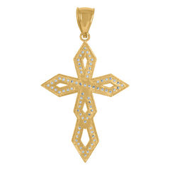 10kt Two-Tone Gold Mens Saints St. Michael Religious Charm Pendant