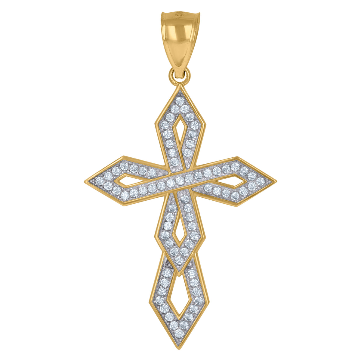 10kt Two-Tone Gold Mens Saints St. Michael Religious Charm Pendant