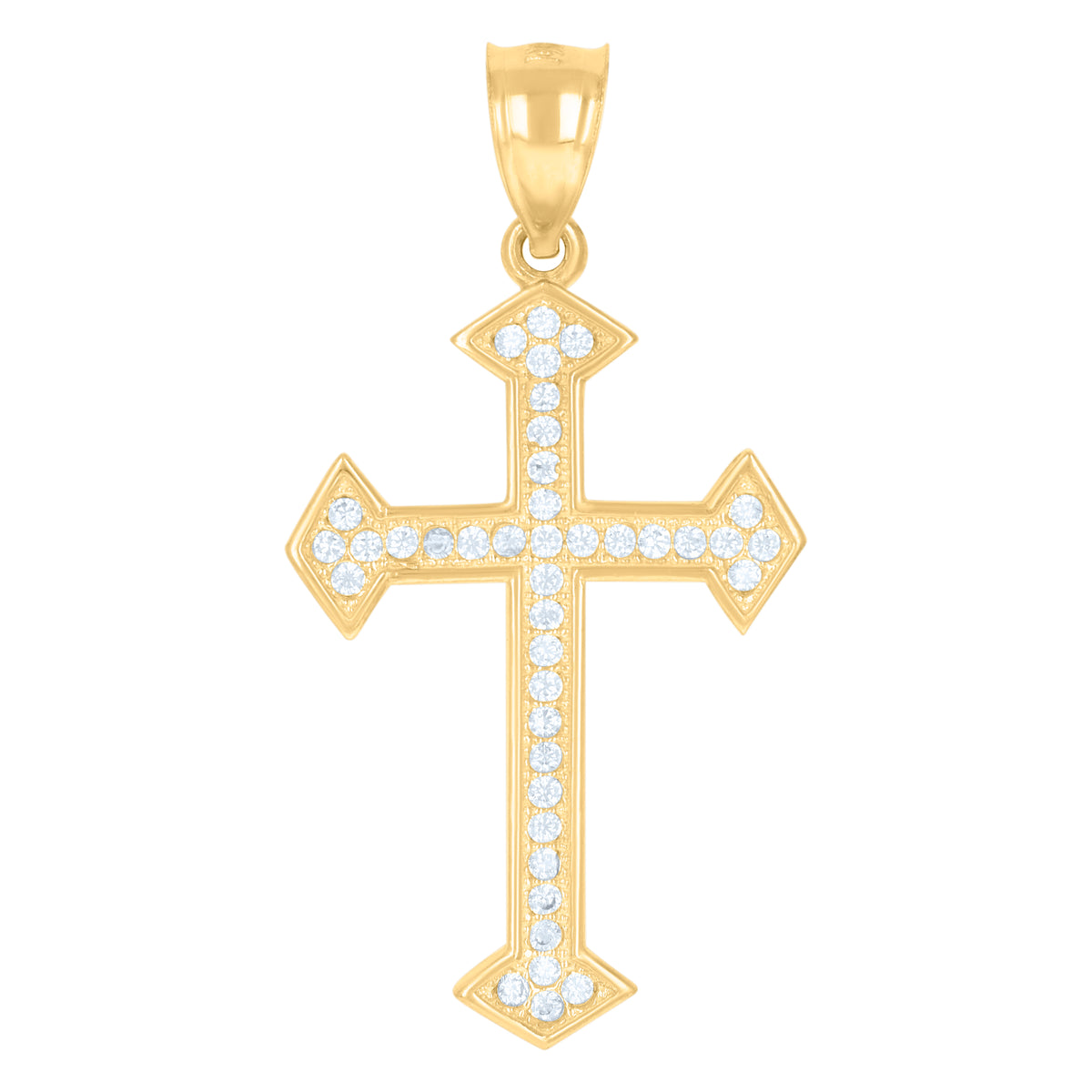 10kt Two-Tone Gold Unisex Diamond-Cut Initial B Charm Pendant