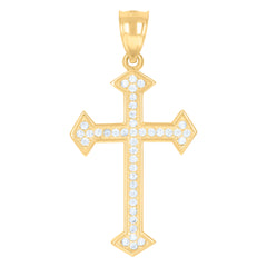 10kt Two-Tone Gold Unisex Diamond-Cut Initial B Charm Pendant