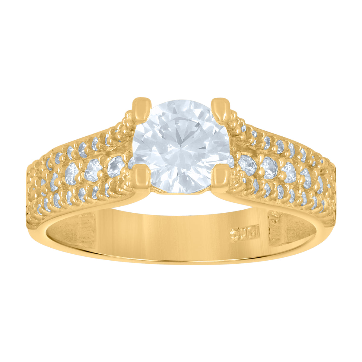 10kt Two-tone Gold Mens Cross Religious Square Head Nugget Ring