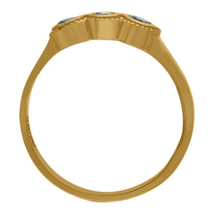 10kt Two-tone Gold Womens Cubic-Zirconia Bridal Engagement Ring