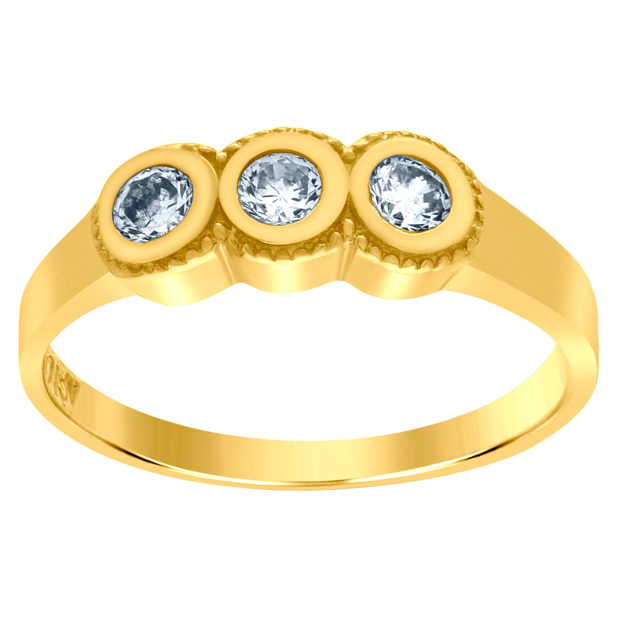 10kt Two-tone Gold Womens Cubic-Zirconia Bridal Engagement Ring