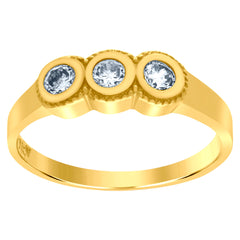 10kt Two-tone Gold Womens Cubic-Zirconia Bridal Engagement Ring