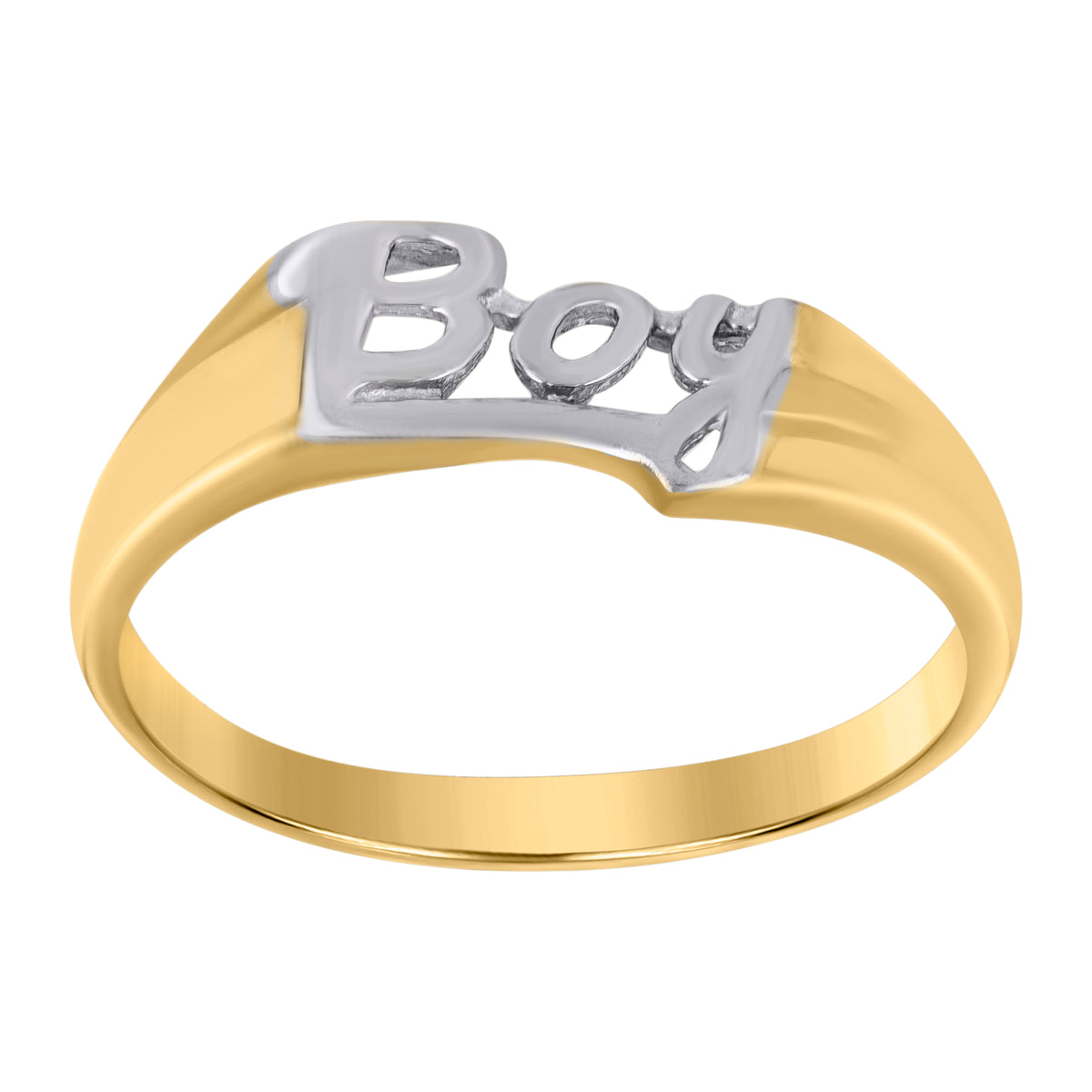10kt Two-Tone Gold Baby Boy Baby Ring