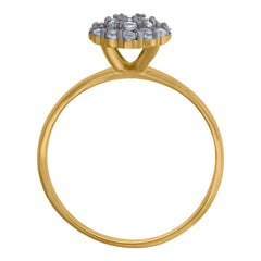 10kt Tri-Color Gold Mens St. Jude Religious Square Head Nugget Ring