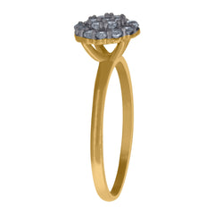 10kt Tri-Color Gold Mens St. Jude Religious Square Head Nugget Ring