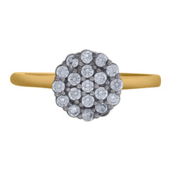 10kt Tri-Color Gold Mens St. Jude Religious Square Head Nugget Ring