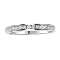 LADIES BAND 0.25CT ROUND DIAMOND 14K WHITE GOLD (SI QUALITY)