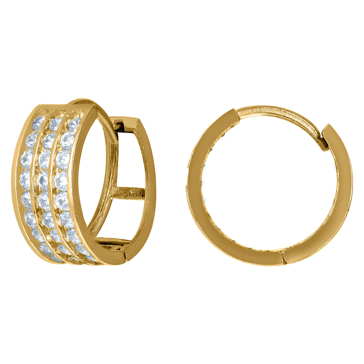 10kt Yellow Gold Mens Cubic-Zirconia Enamel Evil Eye Photo Frame Charm Pendant