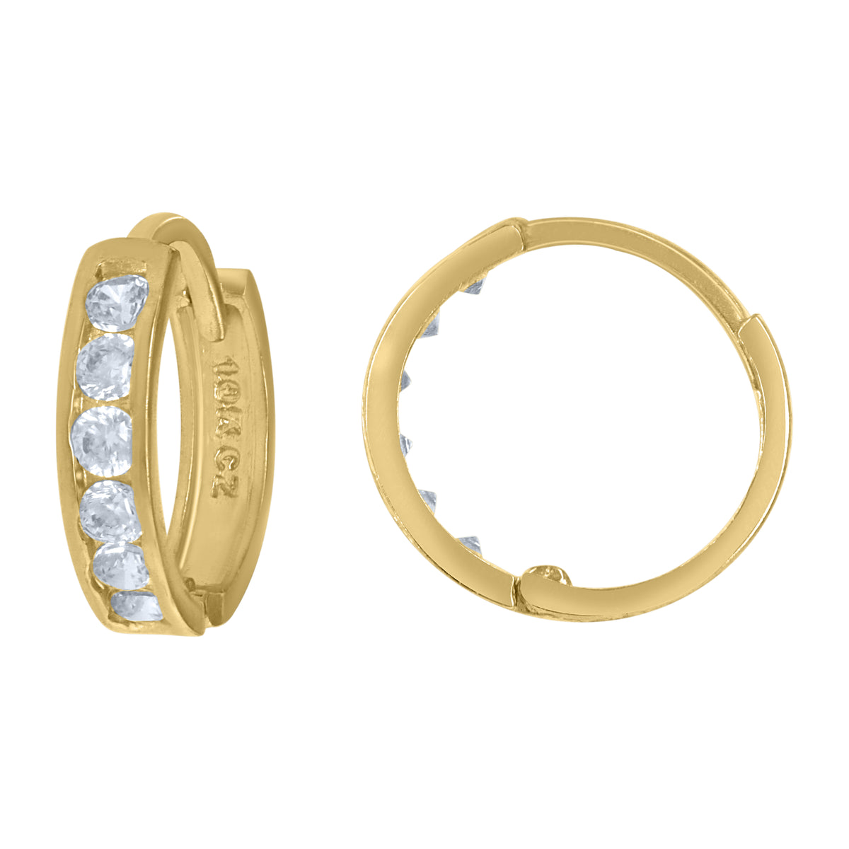 10Kt Yellow Gold Mens Cubic-Zirconia Egyptian Nefertiti Charm Pendant