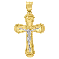10kt Two-tone Gold Womens Cubic-Zirconia Greek Key Fashion Ring